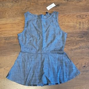 Chambray Banana Republic Peplum